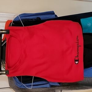 Champion women crop top red